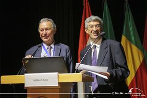 De gauche à droite : M. Patrick Thonneau, Directeur du département Santé de l’Université Senghor à Alexandrie et M. Achraf Azer, Médecin spécialisé en Santé publique