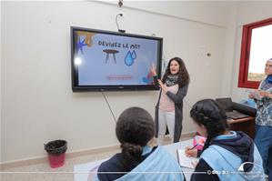 Mme Marina Saleh animatrice de l'atelier : Parlons ensemble en français : Français 2<sup>ème</sup> langue