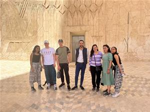 Lors de la visite du Haut Barrage d'Assouan