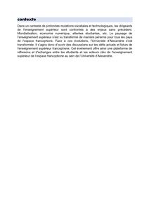  Forum de la Francophonie à l’Université d’Alexandrie