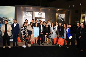  Les lauréates de l'atelier lors de la cérémonie de l'inauguration du festival