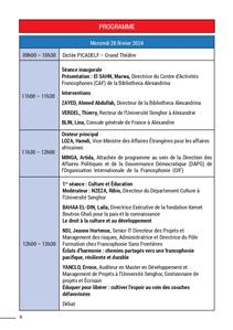 Le programme du colloque