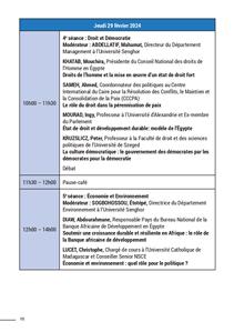 Le programme du colloque