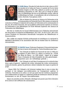Biographie des intervenants 