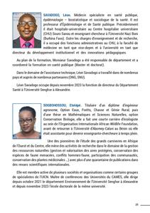 Biographie des intervenants 