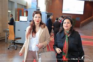 De gauche à droite : Madame Lina Blin, Consule Générale de France à Alexandrie et Dr Marwa El Sahn, Directrice du Centre d'Activités Francophones (CAF) 