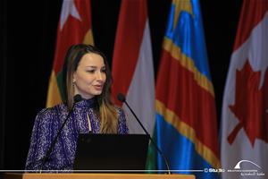 Mot de Madame Artida Minga, Attachée de programme au sein de la Direction des Affaires Politiques et de la Gouvernance Démocratique (DAPG) de l’Organisation Internationale de la Francophonie (OIF).