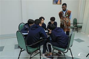  Les participants de l'atelier avec Julien Mendez, l'animateur de l'atelier