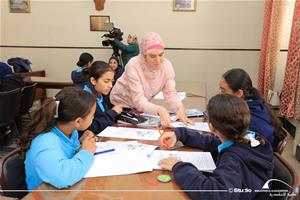 Les participants de l'atelier avec Heba El Ghetany, l'animatrice de l'atelier