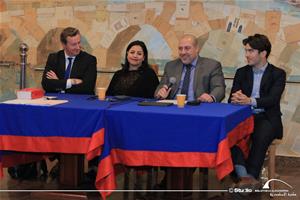 Stéphane Brena – Directeur de l’Ecole de Droit de la Sorbonne au Caire, Houssam Gamal ElDin – Avocat  et enseignant en droit et Marwa El Sahn, directrice du Centre d'Activités Francophones (CAF)