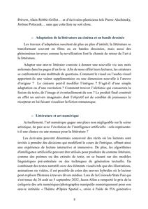 Annonce d'une conférence scientifique organisée par le Département de Langue Française - Faculté des Arts - Université d'Alexandrie - intitulée : Littérature et Arts