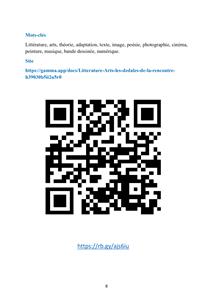 Annonce d'une conférence scientifique organisée par le Département de Langue Française - Faculté des Arts - Université d'Alexandrie - intitulée : Littérature et Arts