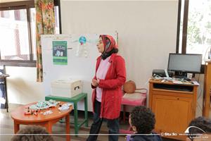 Sara Hamza, l'animatrice de l'atelier