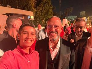 À la cérémonie de clôture avec l'acteur M. Ashraf Abd El Baky