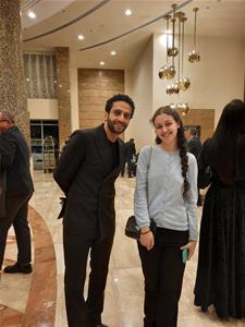 Les lauréates de l'atelier avec l'acteur M. Mohamed Hatem