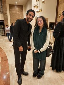 Les lauréates de l'atelier avec l'acteur M. Mohamed Hatem