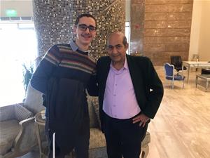 Les lauréats de l'atelier avec le critique de cinéma M.Tarek El Shennawy