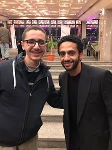 Les lauréats de l'atelier avec l'acteur M. Mohamed Hatem