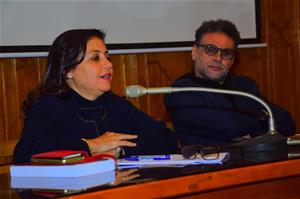 Dr Marwa El Sahn, La directrice du CAF pendant le debat entre les réalisateurs et les lauréats