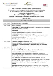 Le programme du colloque