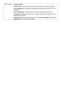 Le programme du colloque