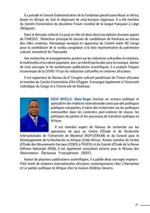 Biographie des intervenants