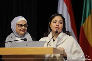 De gauche à droite : Dr Marwa El Sahn, Directrice du Centre d'Activités Francophones (CAF) et Dr Rania Ezz El-Arab, Professeur adjoint, Département de Langue et de Littérature Françaises (DLLF), Faculté des Lettres, Université d’Alexandrie