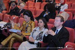 De gauche à droite : Mme Raïssa Bélinda Ayessa, Directrice générale du Mémorial Pierre Savorgnan de Brazza, République du Congo, Dr Marwa El Sahn, Directrice du Centre d'Activités Francophones (CAF) et M. Stéphane Brena, Maître de conférences HDR en droit privé, directeur de l'École de droit de la Sorbonne au Caire-IDAI