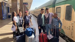 Les lauréats de l'atelier à la gare