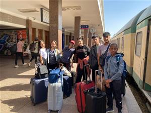  Les lauréats de l'atelier à la gare
