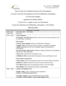 Programme du colloque