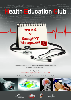 Health Education Club (HEC)-First Aid and Emergency Management Seminar
