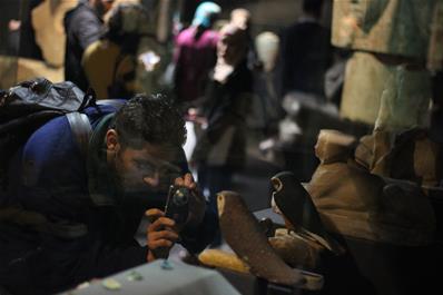 أثناء زيارة متحف الإسكندرية القومي