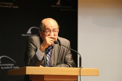 محاضرة د/ وسيم السيسي حول "المفاهيم الخاطئة عن الحضارة المصرية القديمة" بمكتبة الإسكندرية