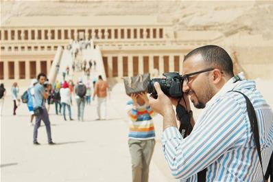 أثناء زيارة معبد حتشبسوت