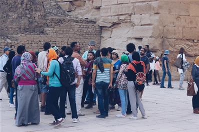 أثناء زيارة معبد الكرنك