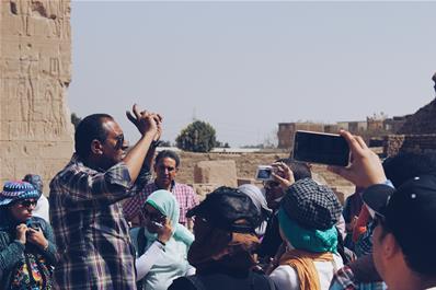 أثناء زيارة معبد دندرة