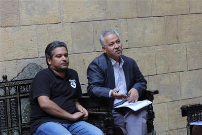 من ورشة عمل "تساؤلات حول الحراك الثقافي في مصر"، المنعقدة ببيت السناري بالقاهرة