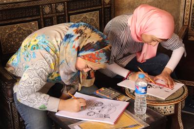 منتدى الشباب للإبداع السابع - "الفنون البصرية: ورشة الطباعة البارزة (الحفر والطباعة على اللينوليوم)"