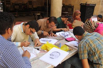 منتدى الشباب للإبداع السابع - "الفنون البصرية: ورشة الطباعة البارزة (الحفر والطباعة على اللينوليوم)"