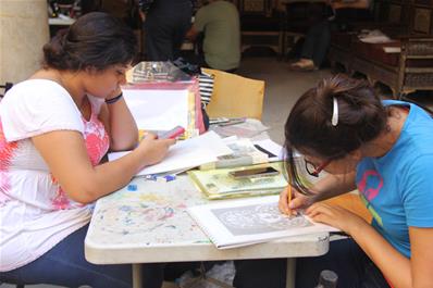 منتدى الشباب للإبداع السابع - "الفنون البصرية: ورشة الطباعة البارزة (الحفر والطباعة على اللينوليوم)"