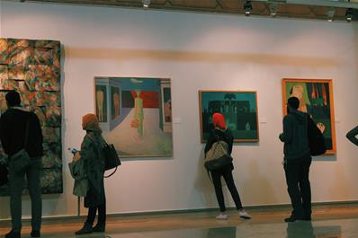 At the Museum of Modern Egyptian Art