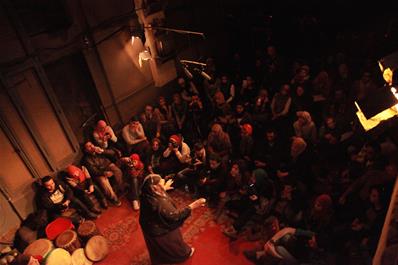 Participants attending one of the shows hosted by Egyptian Center for Culture & Arts (Makan)