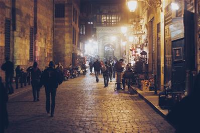 At Al-Moez street in Fatimid Cairo