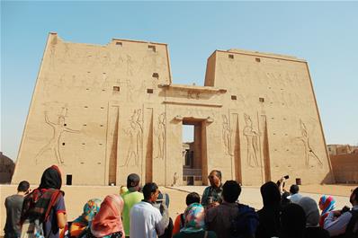 In the Temple of Horus, in Edfu