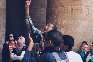 In the Temple of Horus, in Edfu