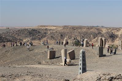 During the visit to Aswan International Sculpture Symposium