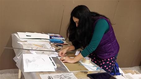 The final workshop (the implementation of the art projects) - Photo by Ibrahim El-Feky