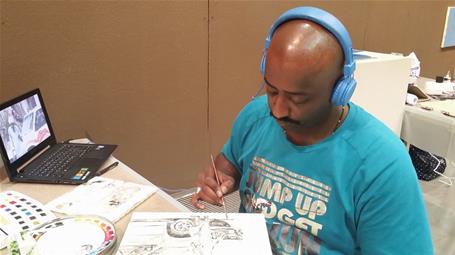 The final workshop (the implementation of the art projects) - Photo by Ibrahim El-Feky