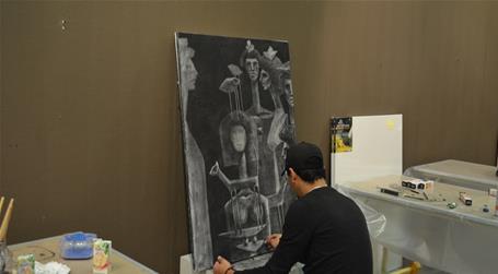 The final workshop (the implementation of the art projects) - Photo by Akram Al-Nady